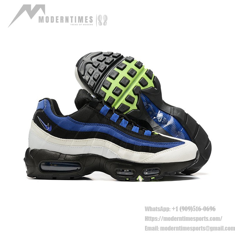 Nike Air Max 95 DQ0268-001 Black-Blue Gradient Sneakers with Air Cushion Technology