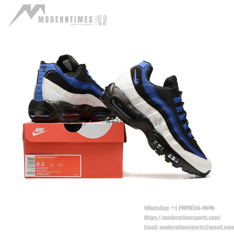 Nike Air Max 95 DQ0268-001 Black-Blue Gradient Sneakers with Air Cushion Technology