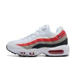 Nike Air Max 95 DQ3430-001 White-Red Grey Gradient Sneakers with Air Cushion Comfort