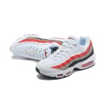 Nike Air Max 95 DQ3430-001 White-Red Grey Gradient Sneakers with Air Cushion Comfort