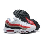 Nike Air Max 95 DQ3430-001 White-Red Grey Gradient Sneakers with Air Cushion Comfort