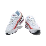 Nike Air Max 95 DQ3430-001 White-Red Grey Gradient Sneakers with Air Cushion Comfort