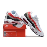 Nike Air Max 95 DQ3430-001 White-Red Grey Gradient Sneakers with Air Cushion Comfort