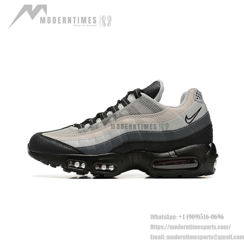 Nike Air Max 95 DQ3979-001 Black-Grey Gradient Sneakers with Air Cushion Technology