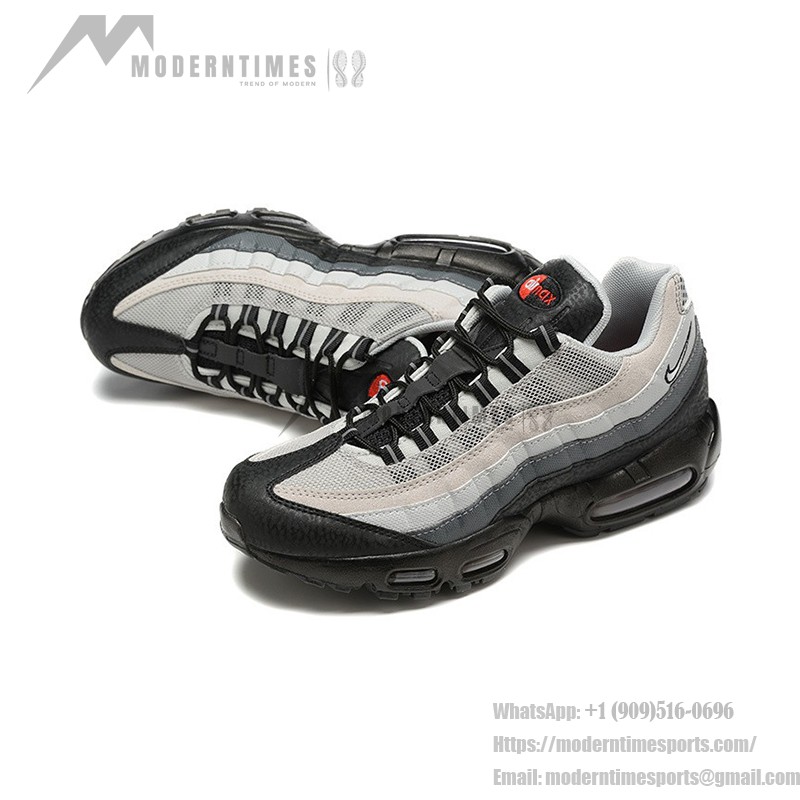 Nike Air Max 95 DQ3979-001 Schwarz-Graue Gradient Sneaker mit Luftkissen-Technologie