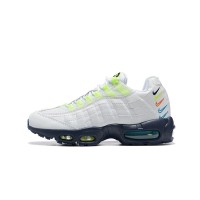 Nike Air Max 95 DX1819-100 White-Neon Green Multicolor Sneakers - Air Cushion Comfort & Vibrant Design