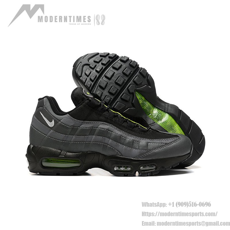 Nike Air Max 95 DZ4496-001 Schwarz-Grau Neon Grün Sneaker mit Luftkissenkomfort