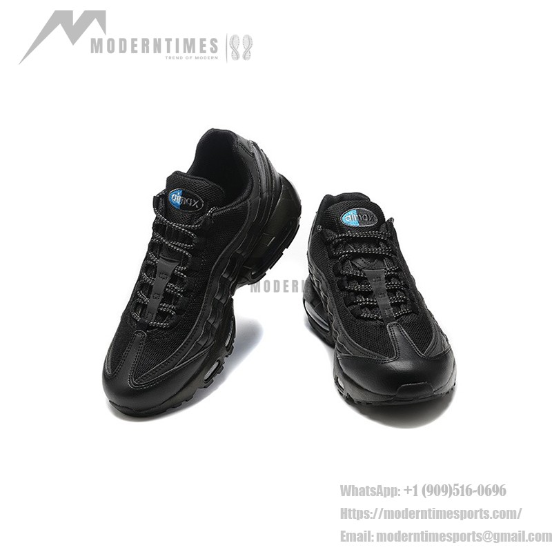 Nike Air Max 95 'Black Dark Marina Reflective' DZ4511-001 メンズ エアクッション スニーカー – 反射ディテール付きのレトロデザイン