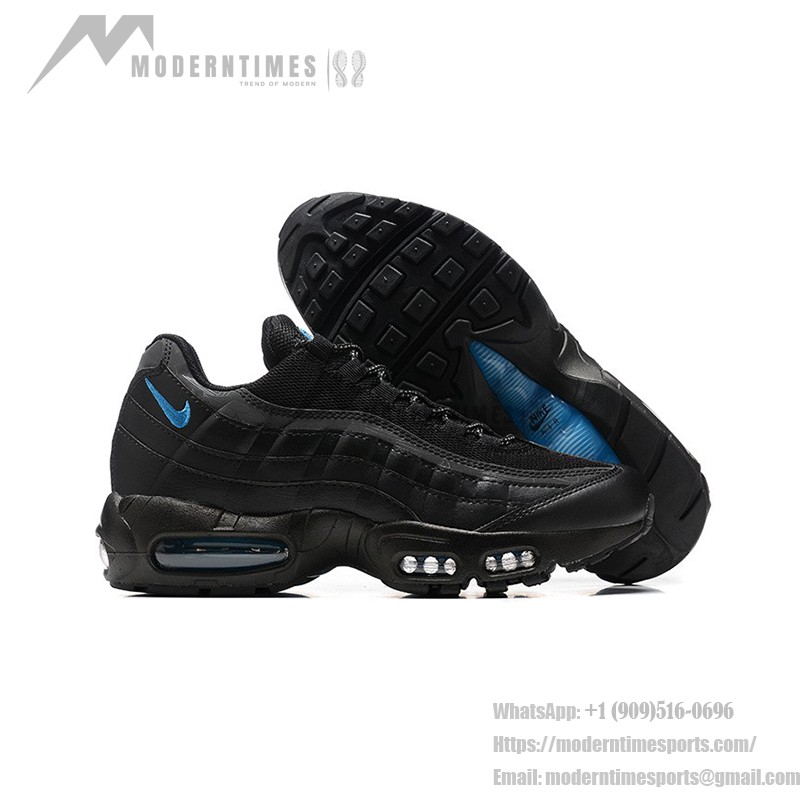 Nike Air Max 95 'Black Dark Marina Reflective' DZ4511-001 メンズ エアクッション スニーカー – 反射ディテール付きのレトロデザイン