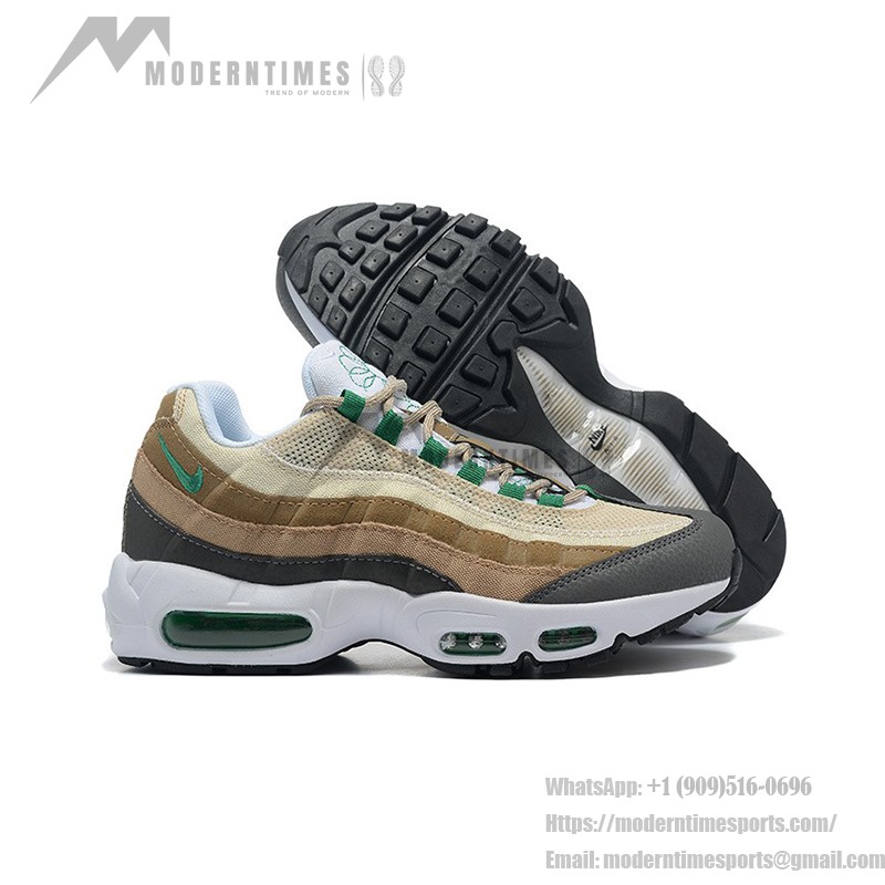 Nike Air Max 95 DV3450-300 Earth Day Brown-Green Sneakers with Air Cushion Comfort