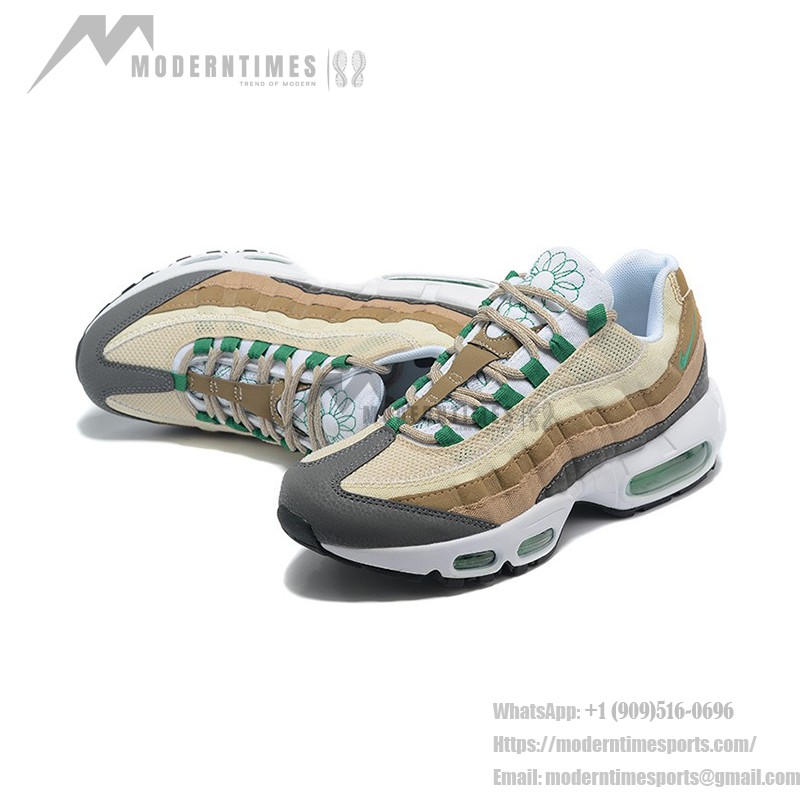 Nike Air Max 95 DV3450-300 Earth Day Brown-Green Sneakers with Air Cushion Comfort