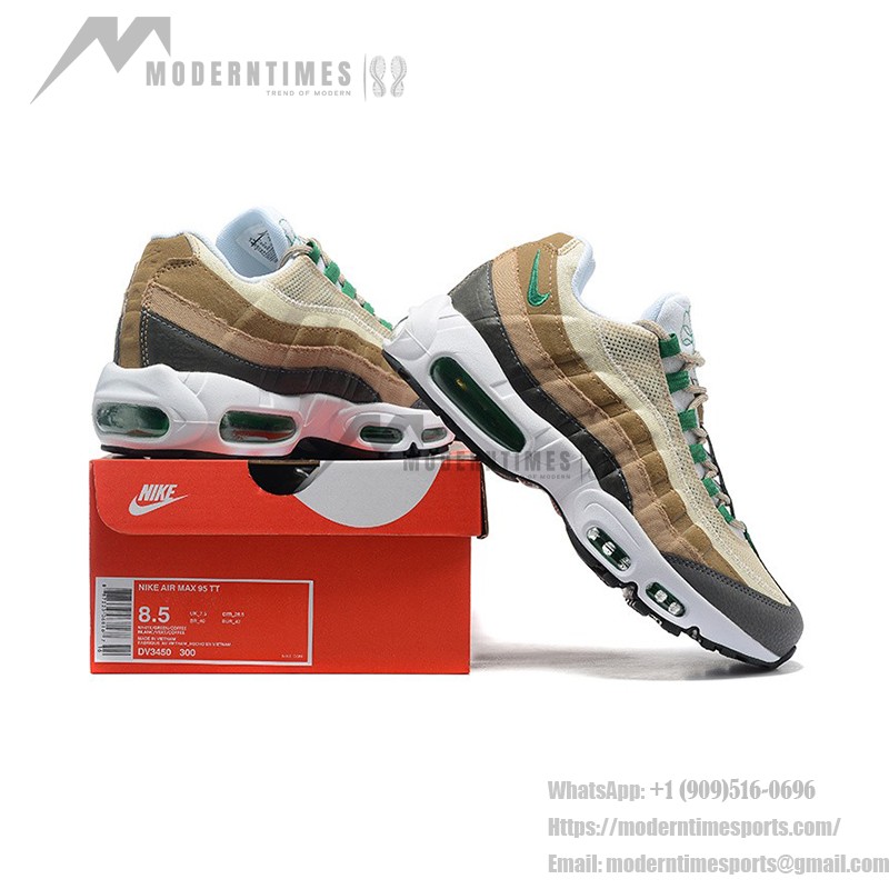 Nike Air Max 95 DV3450-300 Earth Day Brown-Green Sneakers with Air Cushion Comfort