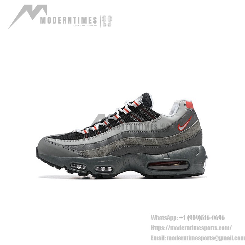 Nike Air Max 95 Essential CI3705-600 Gray and Red Sneakers