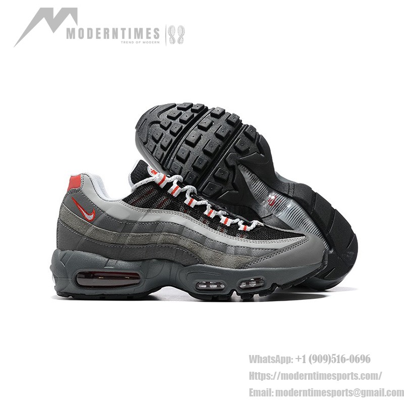 Nike Air Max 95 Essential CI3705-600 Gray and Red Sneakers