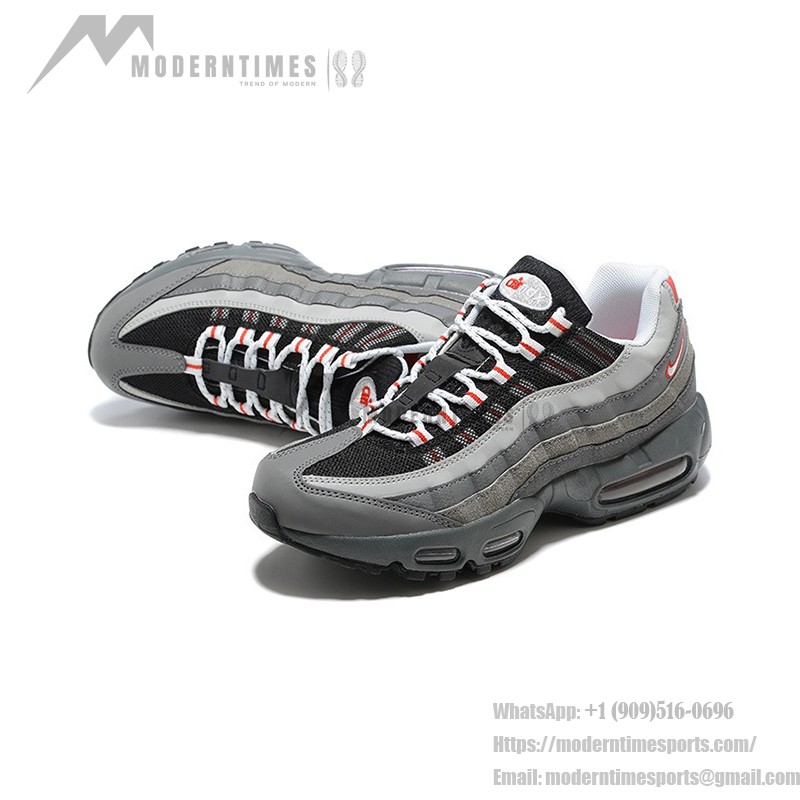 Nike Air Max 95 Essential CI3705-600 Gray and Red Sneakers