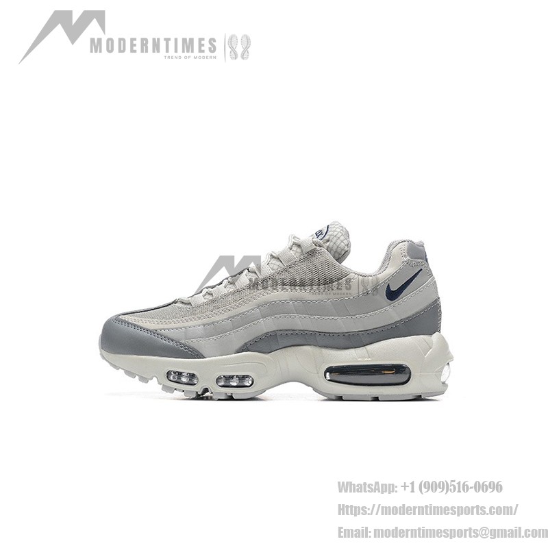 Nike Air Max 95 'Wolf Grey Midnight Navy' FD0663-001 Men’s Air Cushion Sneakers – Stylish Grey and Navy Colorway with Air Max Cushioning