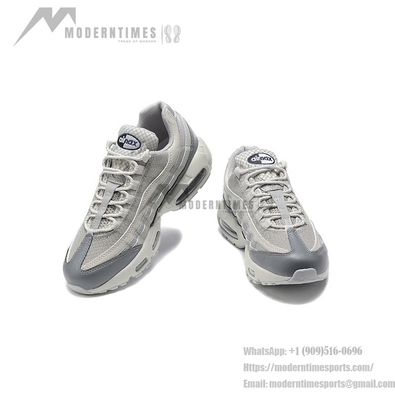 Nike Air Max 95 'Wolf Grey Midnight Navy' FD0663-001 Men’s Air Cushion Sneakers – Stylish Grey and Navy Colorway with Air Max Cushioning