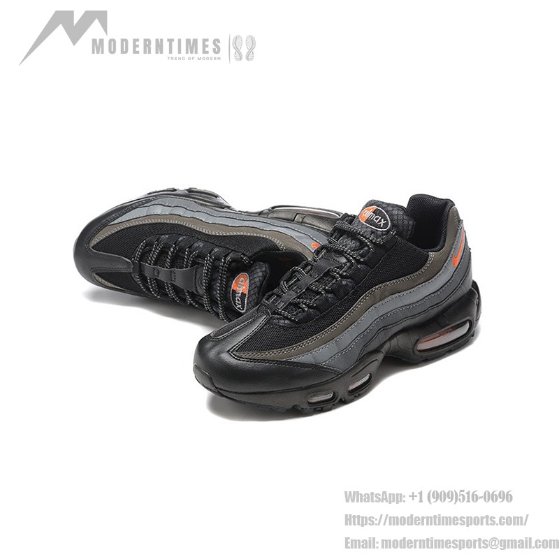 Nike Air Max 95 'Black Picante Reflective' FD0663-002 Men’s Running Sneakers – Reflective Detailing and Bold Colorway for Enhanced Visibility