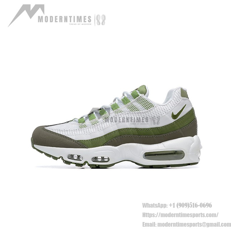 Nike Air Max 95 'White Oil Green' FD0780-100 Herren-Sneaker – Ikonischer Komfort und stilvolle grüne Akzente