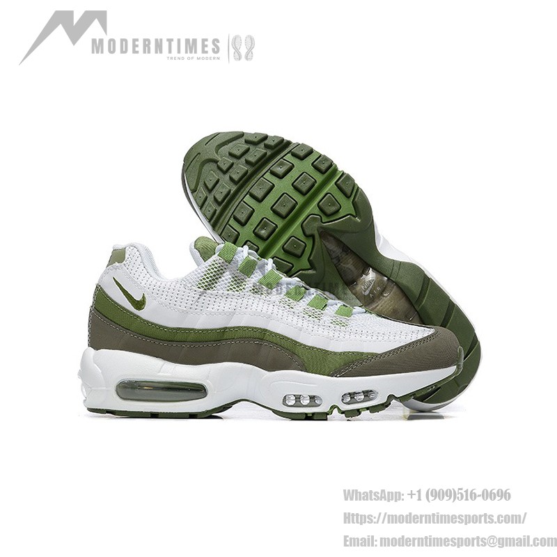 Nike Air Max 95 'White Oil Green' FD0780-100 Herren-Sneaker – Ikonischer Komfort und stilvolle grüne Akzente