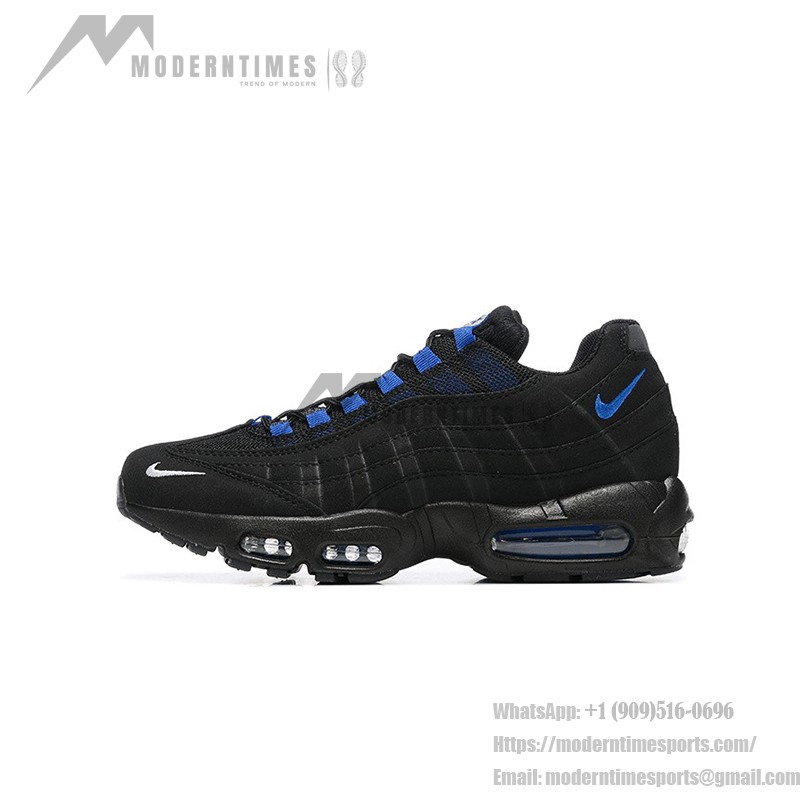 Nike Air Max 95 'Black Royal Blue' 남성용 에어 쿠셔닝 기술이 적용된 스니커즈