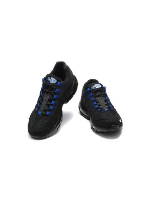 Nike Air Max 95 'Black Royal Blue' FN3876-001 – Men's Iconic Air Cushion Sneakers, Stylish & Comfortable Running Shoes