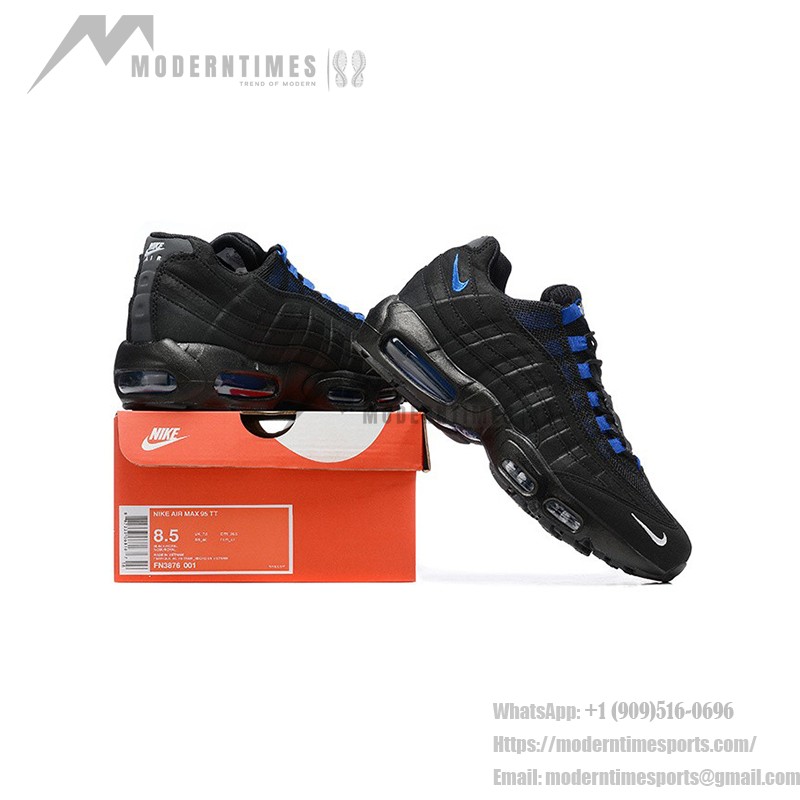 Nike Air Max 95 'Black Royal Blue' 남성용 에어 쿠셔닝 기술이 적용된 스니커즈