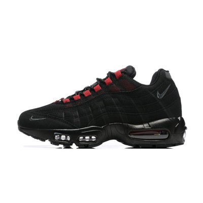 Nike Air Max 95 FQ2430-001 Black-Red Sneakers - Air Cushion Comfort & Reflective Trendy Design