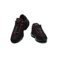 Nike Air Max 95 FQ2430-001 Black-Red Sneakers - Air Cushion Comfort & Reflective Trendy Design