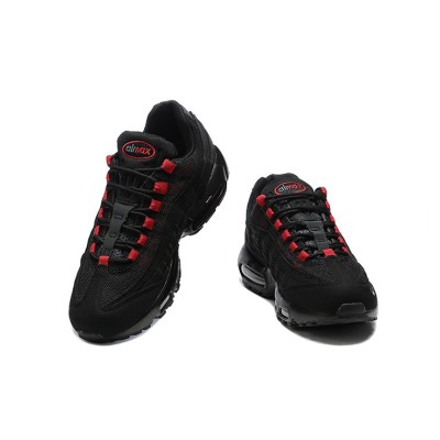 Nike Air Max 95 FQ2430-001 Black-Red Sneakers - Air Cushion Comfort & Reflective Trendy Design