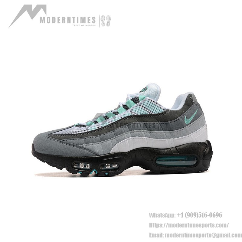 Nike Air Max 95 FV4710-100 White-Grey Mint Green Sneakers with Air Cushion Technology