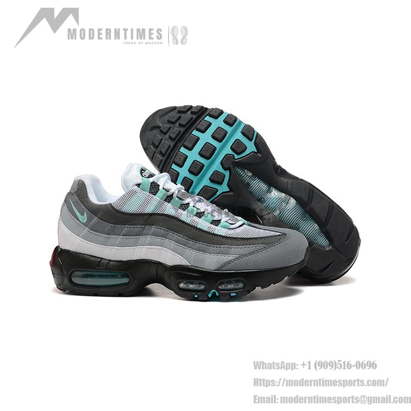 Nike Air Max 95 FV4710-100 White-Grey Mint Green Sneakers with Air Cushion Technology