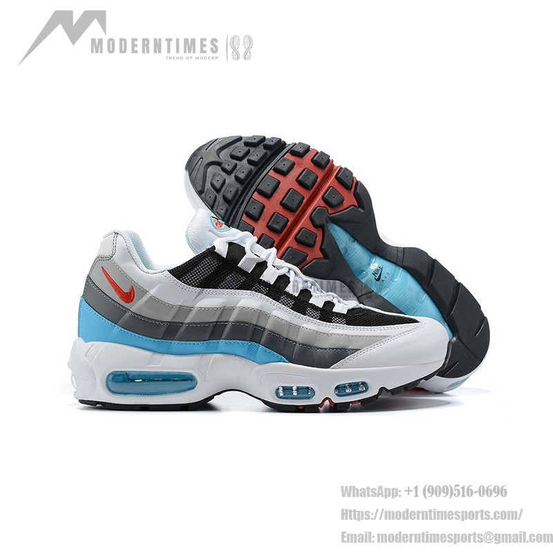 Nike Air Max 95 Glass Blue CV6971-100 Gradient Blue Sneakers Side View