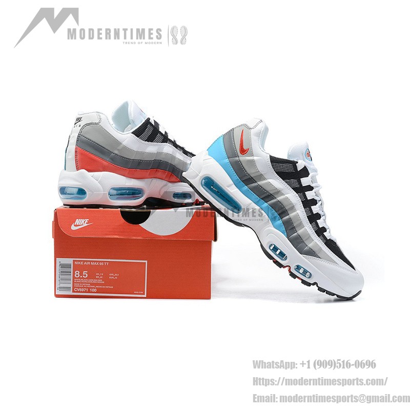 Nike Air Max 95 Glass Blue CV6971-100 Gradient Blue Sneakers Side View