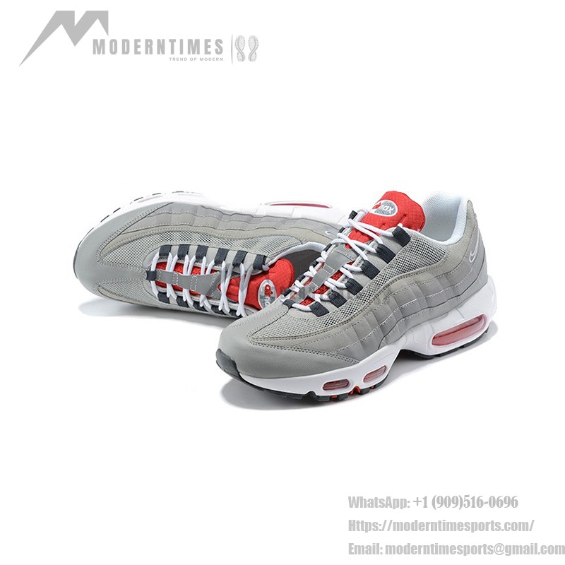 Nike Air Max 95 Grey USA DB0250-001 Grey and Red Sneakers Side View