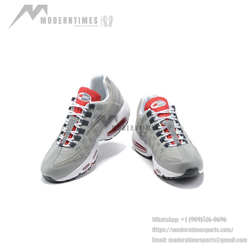 Nike Air Max 95 Grey USA DB0250-001 Grey and Red Sneakers Side View