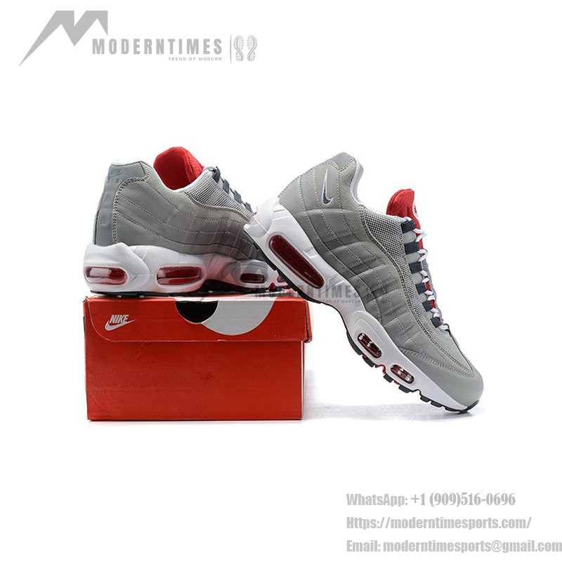 Nike Air Max 95 Grey USA DB0250-001 Grey and Red Sneakers Side View