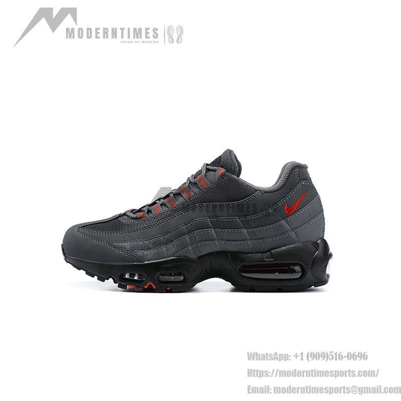 Nike Air Max 95 Iron Grey DC4115-002 그레이 & 레드 스니커즈 측면 보기