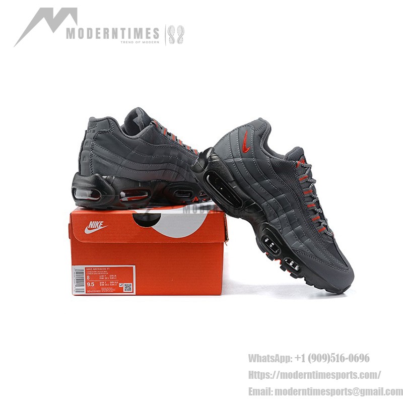 Nike Air Max 95 Iron Grey DC4115-002 그레이 & 레드 스니커즈 측면 보기