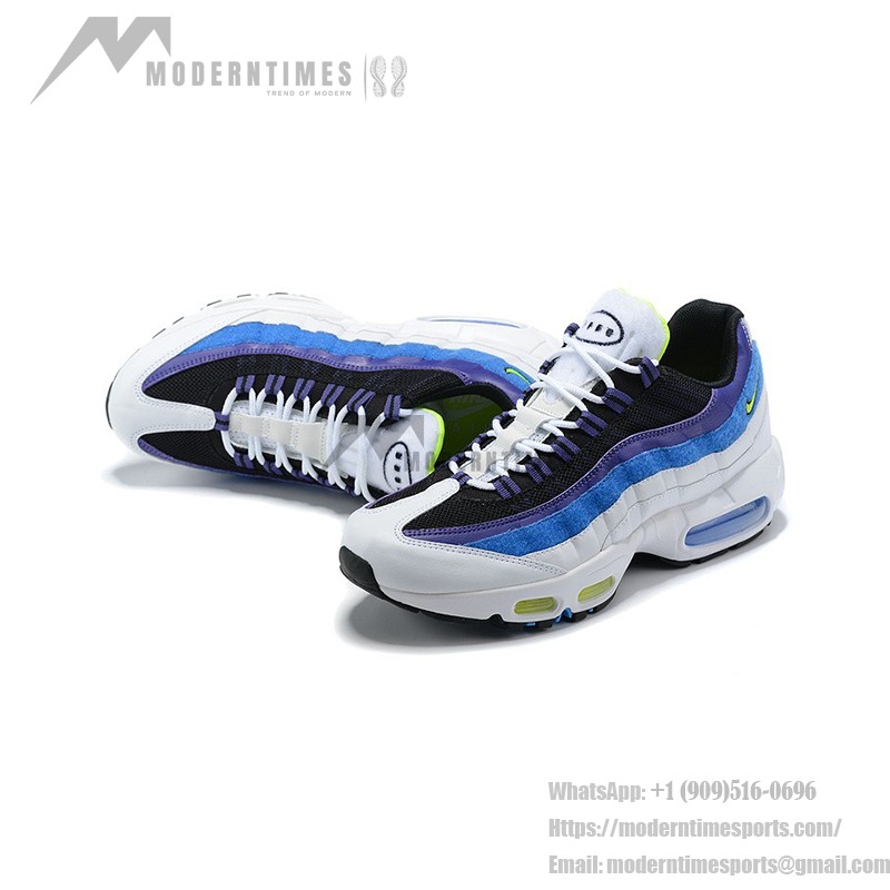 Nike Air Max 95 Kaomoji DD9600-100 Multicolor Layered Sneakers Side View