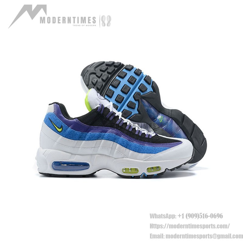 Nike Air Max 95 Kaomoji DD9600-100 Multicolor Layered Sneakers Side View