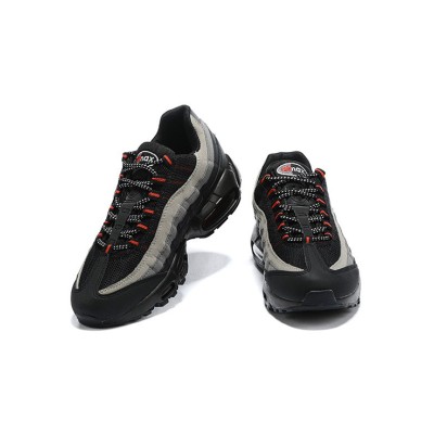 Nike Air Max 95 Logo CW7477-001 Black, Grey, and Red Sneakers | The Perfect Blend of Classic Design and Comfort