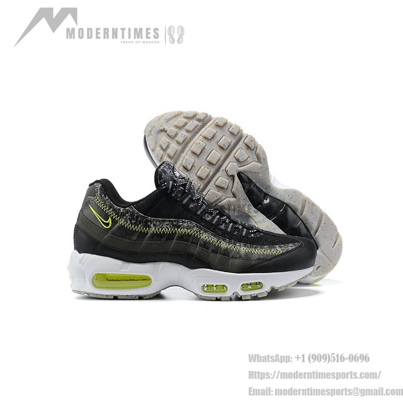 Nike Air Max 95 M2Z2 リサイクルウールパック CV6899-001 ブラック＆エレクトリックグリーン スニーカー 側面図