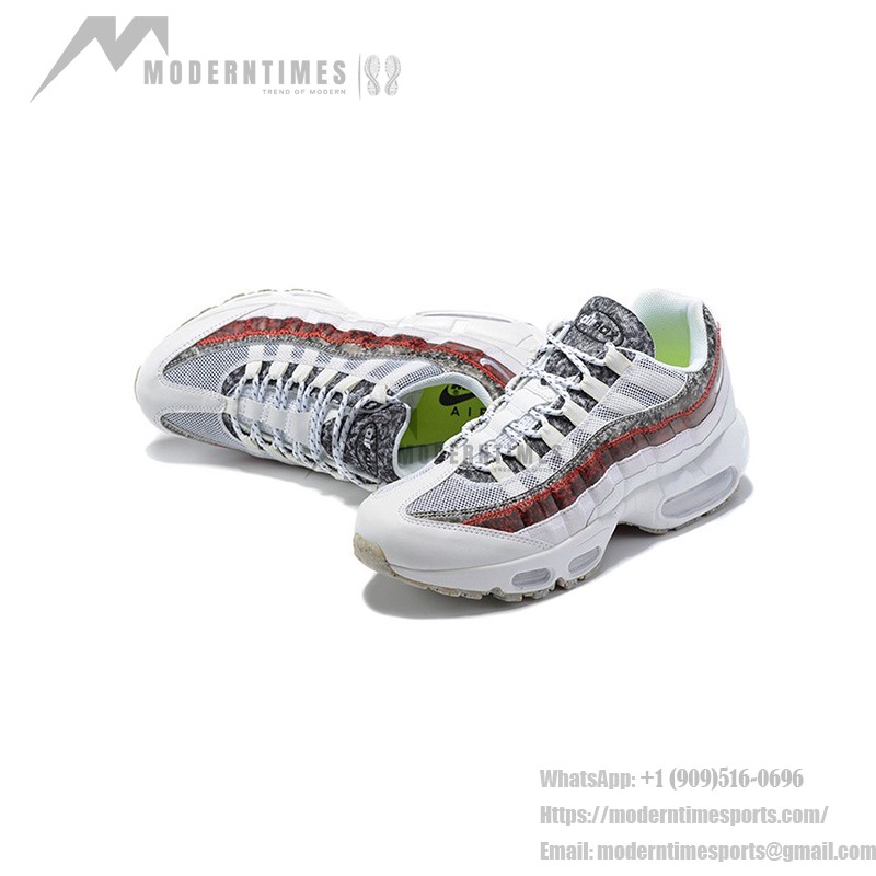 Nike Air Max 95 M2Z2 Recycled Wool Pack White Bright Crimson CV6899-100 Sneakers