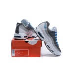 Nike Air Max 95 609048-108 White, Grey, and Blue Sneakers Side View