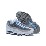 Nike Air Max 95 609048-108 White, Grey, and Blue Sneakers Side View