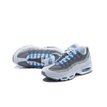 Nike Air Max 95 609048-108 White, Grey, and Blue Sneakers Side View