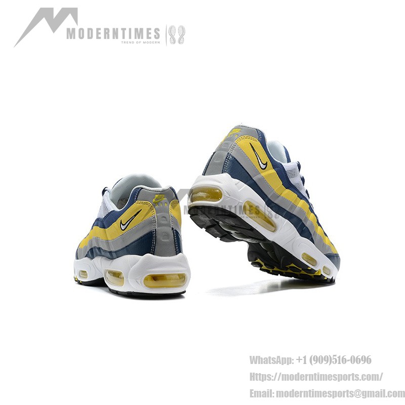 Nike Air Max 95 Michigan CZ0191-400 Blue, Yellow, and Grey Sneakers Side View