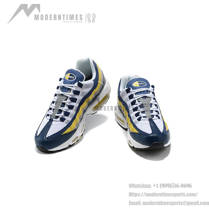 Nike Air Max 95 Michigan CZ0191-400 Blue, Yellow, and Grey Sneakers Side View