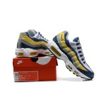 Nike Air Max 95 Michigan CZ0191-400 Blue, Yellow, and Grey Sneakers Side View